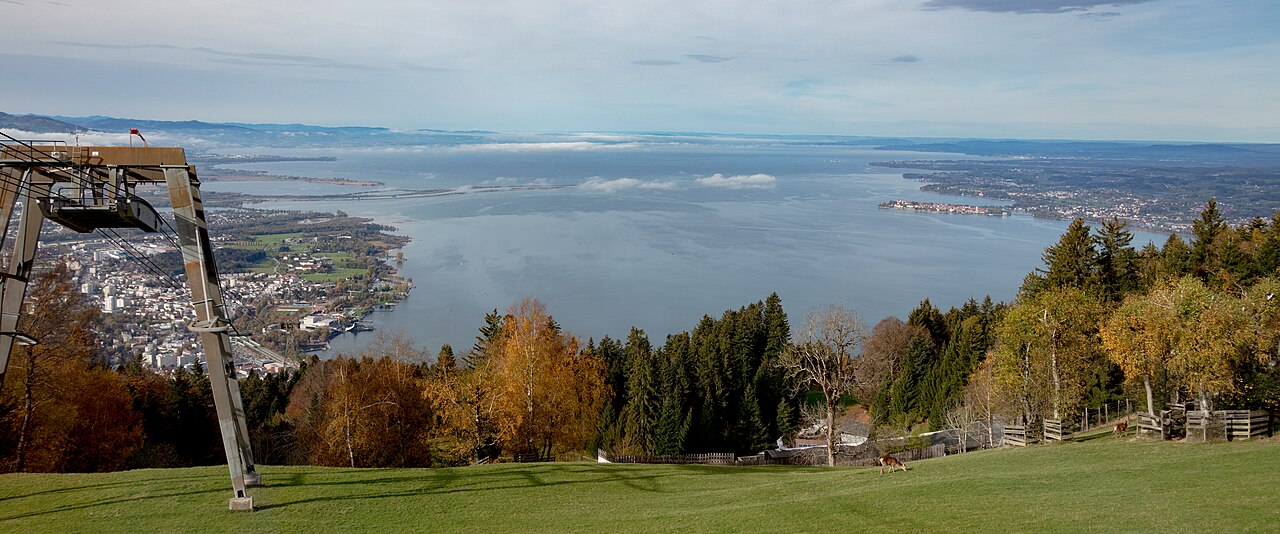 Blick vom Pfänder über Bregenz und den Bodensee